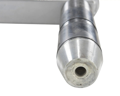 Close-up of the heavy-duty steel reel rotator attachment showing the base connection for easy mounting.
