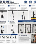 Installation guide for Versatile Cable Pulley System For Home Gym Use With Lat Pulldown Bar And Upgraded Loading Pin Weight Cable Machine