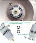 Shower Valve Cartridge Repair Assembly For 13 And 14 Series Faucets Compatible With Monitor Universal Valve Bodies illustration
