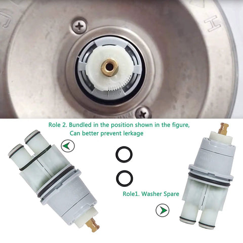 Shower Valve Cartridge Repair Assembly For 13 And 14 Series Faucets Compatible With Monitor Universal Valve Bodies illustration