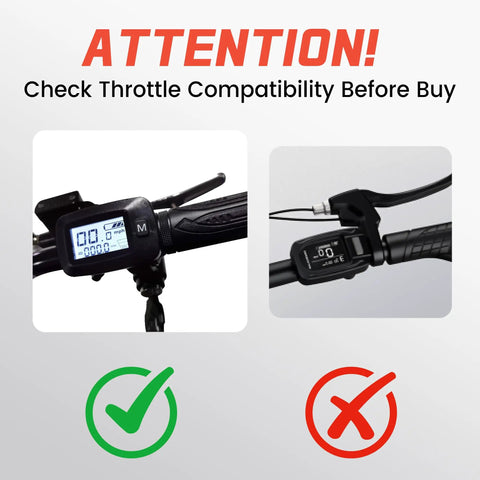 Full Twist Ebike Throttle With M Mode Button And LCD Display, 3 Pin 48V System, Plug And Play Throttle For Tutti Soleil 01 Electric Dirt Bike, Real Time Speed, Battery Level, Mileage And Theft Lock