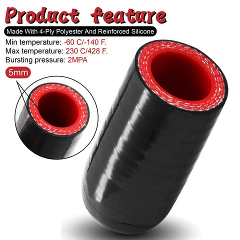Heavy Duty Tough As Nails 4 Ply Reinforced Silicone Hose Cap End Plug Seven Eighths Inch ID 22mm 4 Ply Wall Thick 5mm Fits Turbo Bypass Valve Vacuum Leak Fix Throttle Body Water Port Heater Core Coolant Bypass Clamp Included