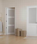 Dope 32x80 Solid Core Frosted Glass Interior French Door Slab With Pre Finished Single Panel for multiple room uses