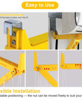 Heavy Duty Mini Split Wall Mount Bracket With Built In Level shown with snap-lock fastening and flexible installation options.