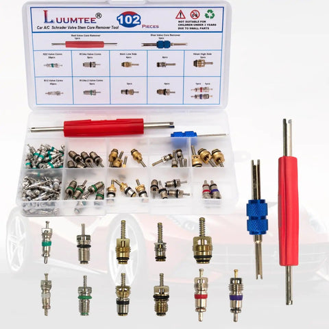 All In One Car AC Repair Kit With 838 Pieces Including Valve Cores O Ring Seals Dust Caps Gasket Seals And Tools in box