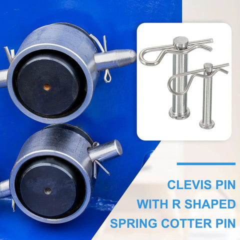 R Clip Clevis Pin Set M8x75mm With R Shaped Cotter Pin Single Hole Clevis Durable 304 Stainless Steel Ideal For Automotive Cars Trucks Lawn Mowers And More 6 Pack Silver, clevis pins with R pins