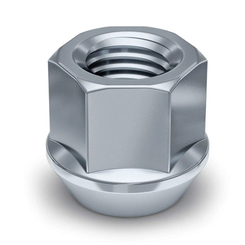 Zinc 1/2-20 Open End Bulge Acorn Lug Nut Heavy Duty 60 Degree Conical Seat For Select Aftermarket Or Factory Wheels 3/4 Inch Hex Cold Forged