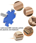 Heavy Duty Beefed Up Six Wing Carbide T Slot Cutter Rabbeting Router Bit With Twelve Point Seven Millimeter Shank and materials