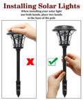 Correct installation method for 6 Pack Solar Powered Pathway Lights, 25 Lumen SMD LED, Stainless Steel And Glass