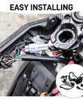 Full Main Wiring Harness Assembly For Sur Ron Light Bee X S Powersport installation view with cable connection close-up