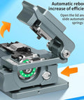 K1 Universal Fiber Cleaver For Fiber Optic Hot Melt And Cold Welding, Built-In Waste Box, 3-In-1 Cutting Tool showing open lid
