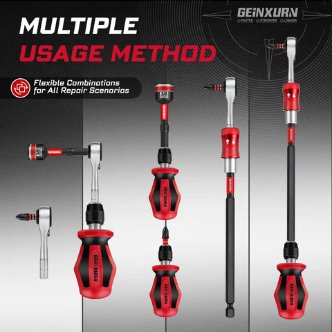 21 Piece Portable Tool Kit With Mini Ratchet Wrench, S2 Steel Screwdriver Bits, Mini Handle, Magnetic Locking Bit Holder