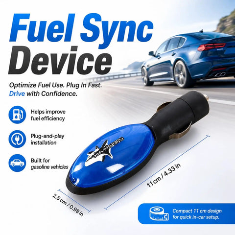 Fuel Saver 2 Pack for Cars and Trucks 2026 Upgrade Fuel Sync Device Gas Saver shown with car and installation details