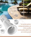 Three Pack Floor Mounted Umbrella Stands With Seven And A Half Inch Sleeve shown near poolside patio with umbrella pole