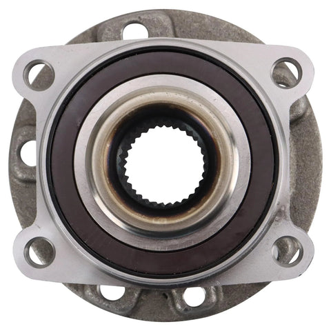 Front view of wheel bearing and hub assembly for 2014-2022 Jeep Cherokee AWD 4WD and 2015-2017 Chrysler 200 AWD replacement kit.