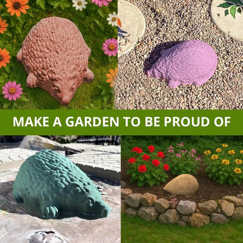 Cement Hedgehog Mold For DIY Garden Paths 10x10x5 Inches Black Durable Concrete Sculpture Mold For Casting Plaster And Concrete Reusable Garden Decor For Path Tiles And Walkways