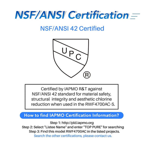 NSF/ANSI certification badge for Replacement Refrigerator Water Filter And Air Filter Combo For LG LT1000P Series And Kenmore Elite 9980