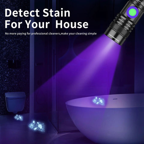 Rechargeable USB 395nm UV Black Light Flashlight Mini Ultraviolet LED Torch For Resin Curing And Pet Urine Detection illuminating bathroom stains
