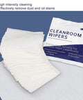 200 Piece Microfiber Cleanroom Wipes For Electronics Screens And Camera Lenses Perfect For Lab Gear And Metal Parts showing cleanroom wipes packaging and lint-free cloths.
