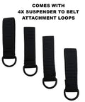 Electrician's Belt And Bag Combo 4 suspender loops black nylon with D-rings