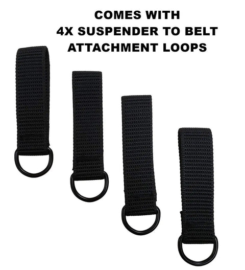 Electrician's Belt And Bag Combo 4 suspender loops black nylon with D-rings
