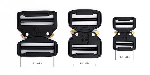 Three sizes of Dual Adjustable No Sew Tactical Belt Buckle For 1.0in To 2.25in Belts Aluminum Alloy Duty Belt Buckle