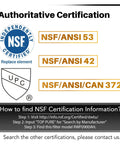 Certification of Two Pack Refrigerator Water Filter For Maytag UKF8001 And Whirlpool 4396395, NSF ANSI standards listed