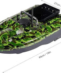 RC Bait Boat For Fishing With Long Range Remote Control 546 Yards And 3.3 Lb Load Capacity Waterproof Camouflage Green Hull