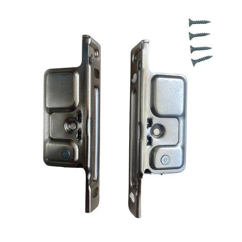 Top Shelf Nickel Drawer Front Mounting Brackets For Metabox Drawer Systems C15 C17 And M15 Models Nailed Down Screw Fixings Right Left Pair Quick Build Smooth Finish No Drama Hardware Zsf1700