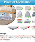 Electric Vacuum Pump For Travel Storage Bags Compress Clothes And Bedding Effortless One Button Operation portable pump with bags on carpet