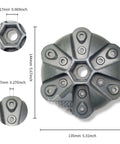 Small Wind Turbine Wheel Hub And Cap Kit For 17mm Shaft Durable Metal Hub 3 5 Or 6 Blade Configs Includes Screws And Nuts Fits 100W To 1000W Horizontal DIY Wind Turbines White Cap Cover For Efficient Windmill Build, close-up of 17mm shaft hole and dimensions