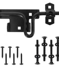 Heavy Duty Slide Bolt Gate Latch Featuring Reliable Padlock Hole For Wood Fences And Vinyl Gates No Sweat Setup with screws.