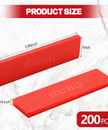 Professional Grade 200 Count Quarter Inch Thick Red Plastic Shims For No Sweat Tile Leveling And Reliable Door Window Gap Filling Designed To Keep Your Home Projects Looking Clean And Dead Nuts Straight Daily size comparison on marble background.
