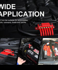 Built Like A Truck 275 Amp Heavy Duty Power Distribution Bus Bar With Six M8 Terminals For 12V Marine And Car Audio Battery Installations, mounted for easy connections.
