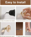 Installation steps for 8 Pack Polished Chrome Crystal Glass Cabinet Knobs Oval Drawer Pulls for Dresser Drawers Kitchen Cupboard