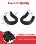 Tow Hook Cover for Chevy Silverado 1500 2019 2020 2021 2022 2023 2024 2025 2026 and Suburban Tahoe Z71 2021 2022 2023 2024 2025, rubber material details with dimensions.