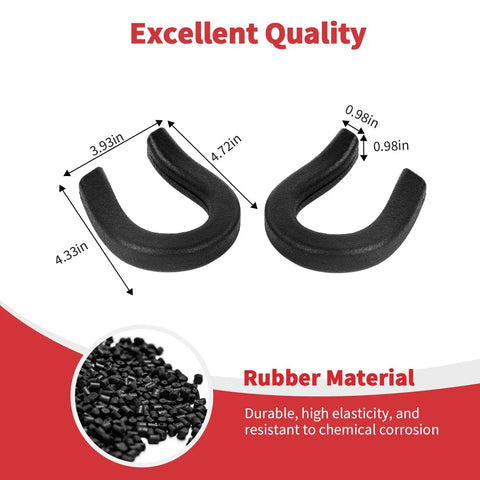 Tow Hook Cover for Chevy Silverado 1500 2019 2020 2021 2022 2023 2024 2025 2026 and Suburban Tahoe Z71 2021 2022 2023 2024 2025, rubber material details with dimensions.