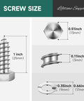 Heavy Duty Five Sixteenths Inch By One Inch Hex Head Lag Screws With Washers In 304 Stainless Steel dimensions diagram
