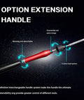 Tungsten Carbide Wood Lathe Turning Tools Set With Quick Replacement Bits showing a rotating and detachable extension handle