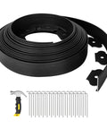 All In One Landscape Edging Kit 33 Feet Flexible 2 Inch Tall Garden Border With 30 Galvanized Steel Spikes And Hammer Easy Install