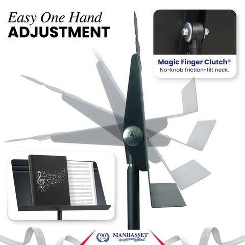 Durable Sheet Music Stand For Musicians Pro Grade 48 Symphony Model Adjustable Height From 26 To 48 Inches Built To Last American Made