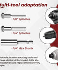 Heavy Duty Cut Off Wheel Set For Rotary Tools, 20 Pieces With 1/4 Inch Hex Shank, 1/4 Inch Mandrel, and 1/8 Inch Mandrel, multi-tool adaptation