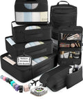 10 Piece And 8 Piece Packing Cubes Set For Travel Essentials Anti Wrinkle Buckled Suitcase Organizer For Shoes And Toiletries