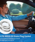 M12 Transmission Drain Plug Gasket Kit, fits Toyota 4Runner and Lexus GX460, IS250, IS300, IS350, SC300, SC400, 35178-30010