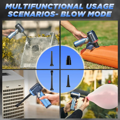 Cordless Portable Car Vacuum Cleaner With 17000 Pa Power 3 In 1 Vacuum Blow Inflate Handheld used in blow mode scenarios