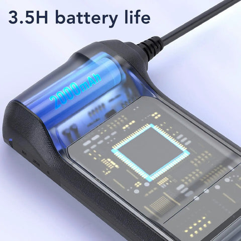 IP67 Waterproof Endoscope Camera With 1080P HD Image Articulating Borescope showing 2000mAh battery and circuit board