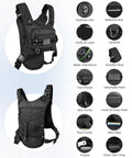 Lightweight Running Vest With 2L Water Bladder, Easy Breath Hydration Chest Pack with pockets, straps, and reflective details.