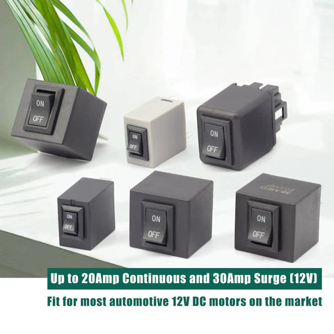 9038 Fuel Pump Relay Bypass Master Kit Pack Of 6 showing on-off switches in black, beige and grey with text details