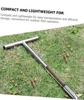 Pro Grade Durable Stainless Steel Soil Probe Sampler on grass for garden testing and sampling, lightweight and rugged tool