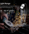 Built Tough Magnetic Gooseneck LED Work Light 900 Lumens 120 Volt IP66 Waterproof Aluminum Lamp illuminating workshop scene
